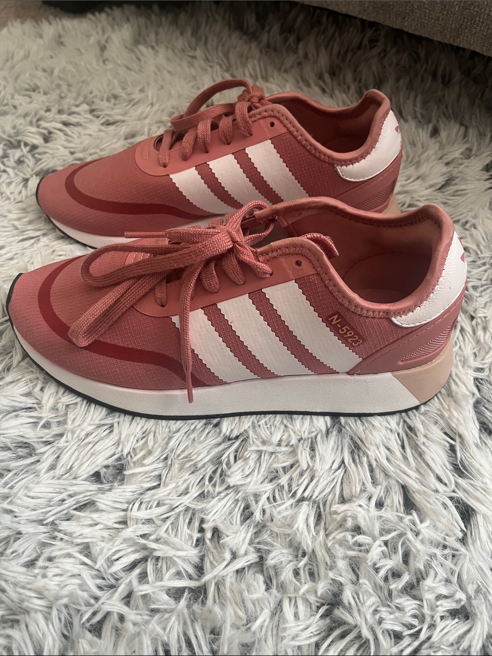 adidas Women's Dusty Rose & White Runner Sneakers